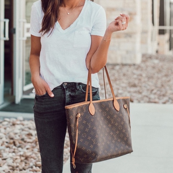 ❤️🩹SOLD❤️🩹 Louis Vuitton Neverfull MM Monogram Pivoine Shoulder Tote (AR2126) - Picture 14 of 15